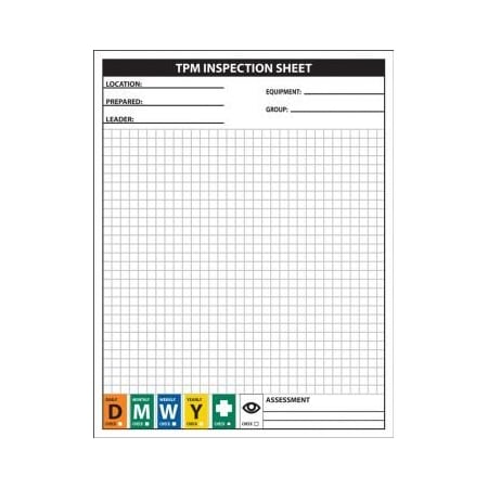 TPM INSPECTION SHEET PAD 11 In  X 8 12 In  CBS510